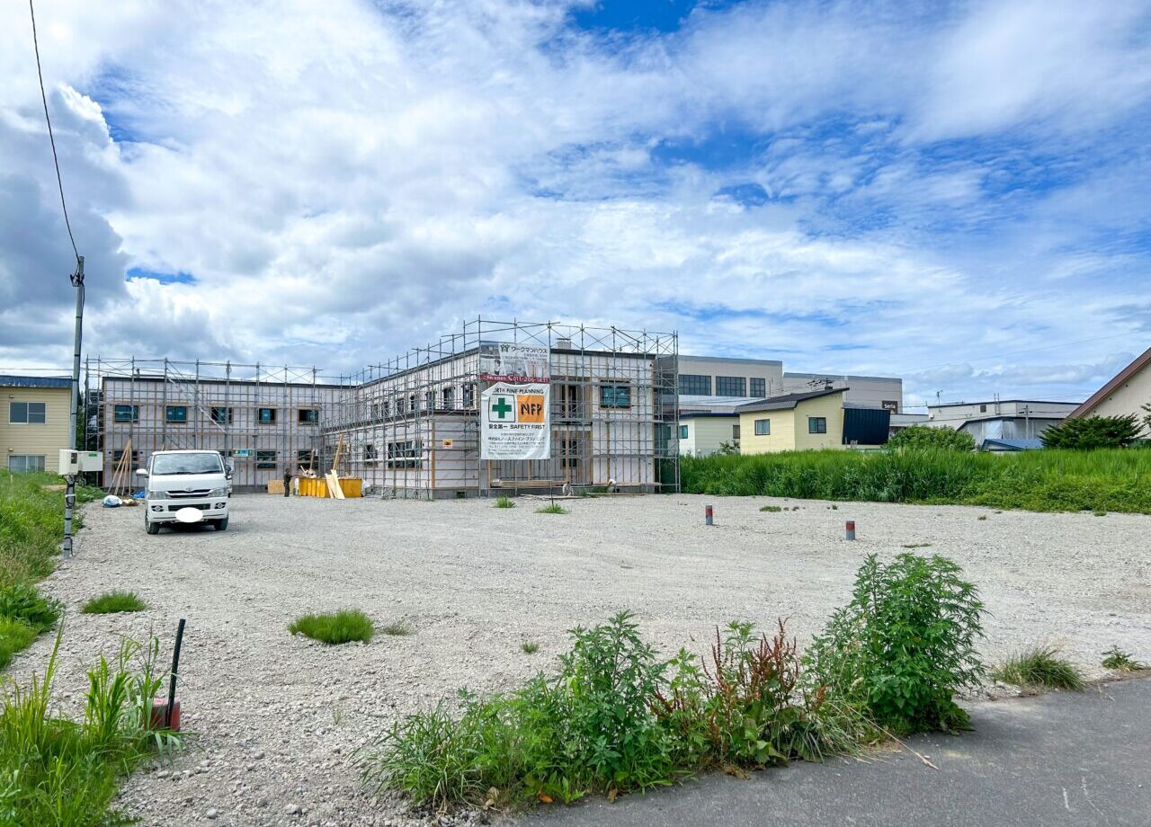 永山の空き地に新築工事